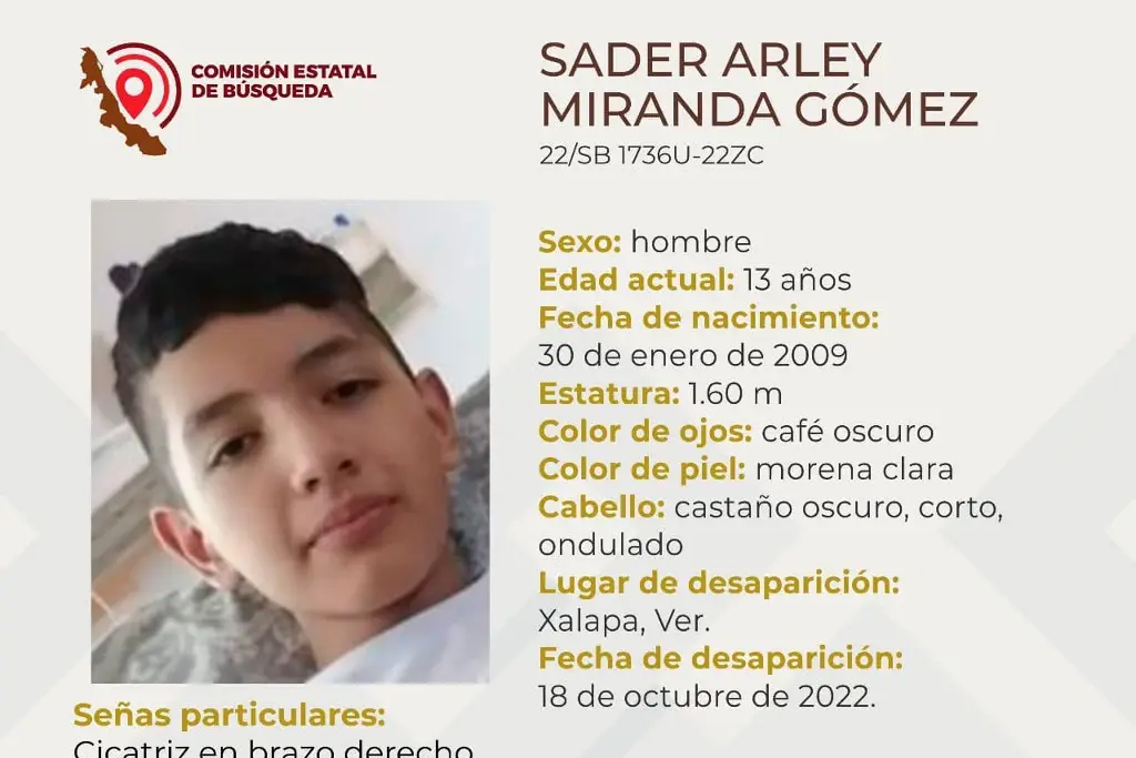 Imagen Desaparece menor de 13 años en Xalapa; aquí sus características 