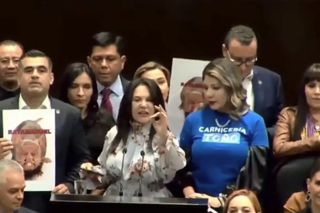 Imagen Diputada del PAN canta “Rata de dos patas” a AMLO y diputada de Morena le hace señas 