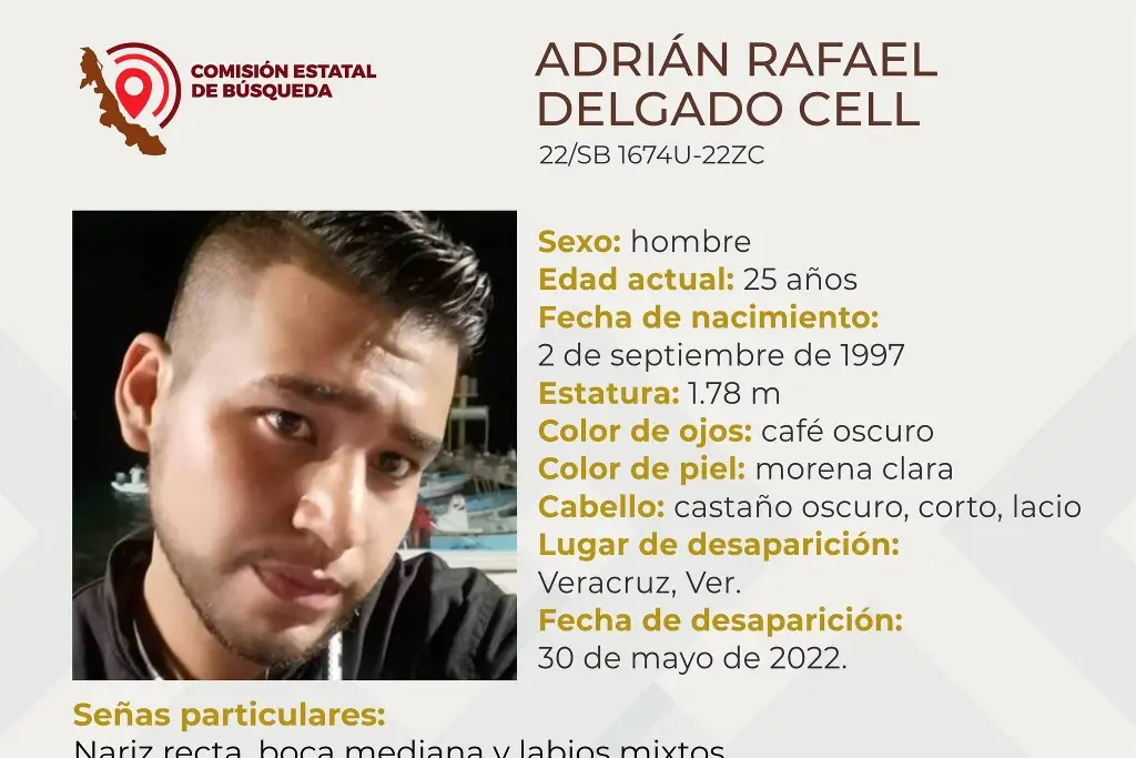 Imagen Piden ayuda para localizar a joven desaparecido en el puerto de Veracruz