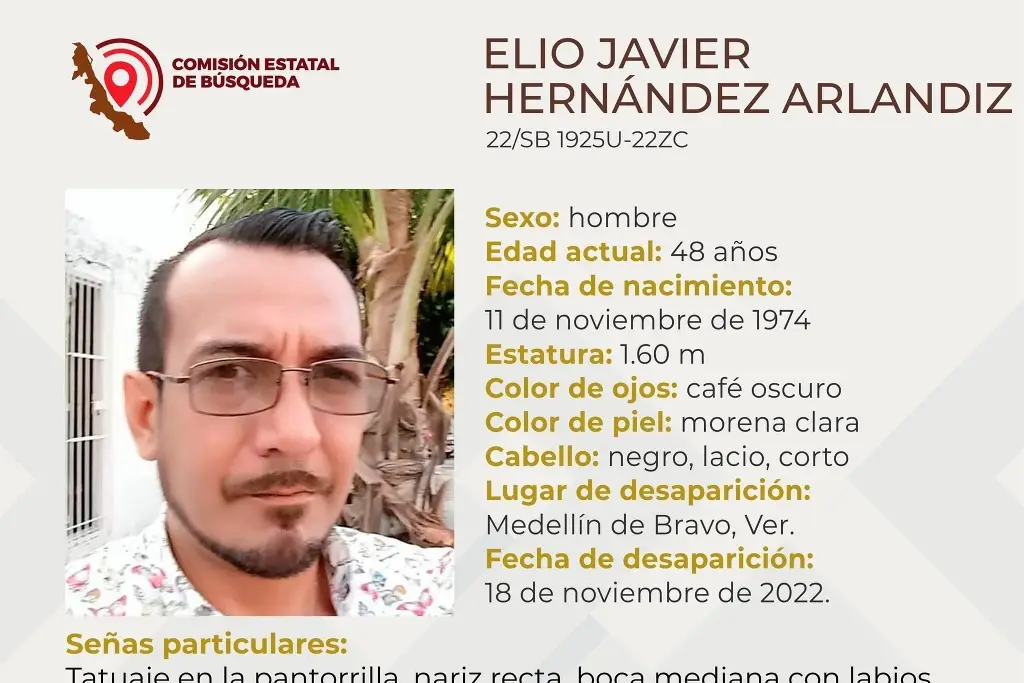 Imagen Ayúdalo a volver a casa, Elio Javier desapareció en Medellín, Veracruz