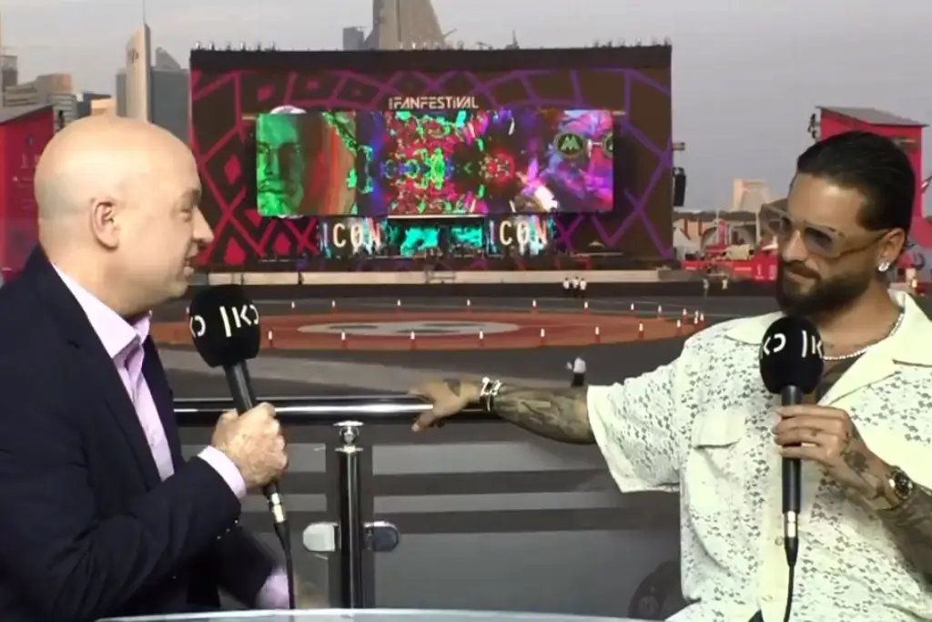 Imagen Maluma abandona entrevista tras ser cuestionado por su participación en Qatar (+Video)