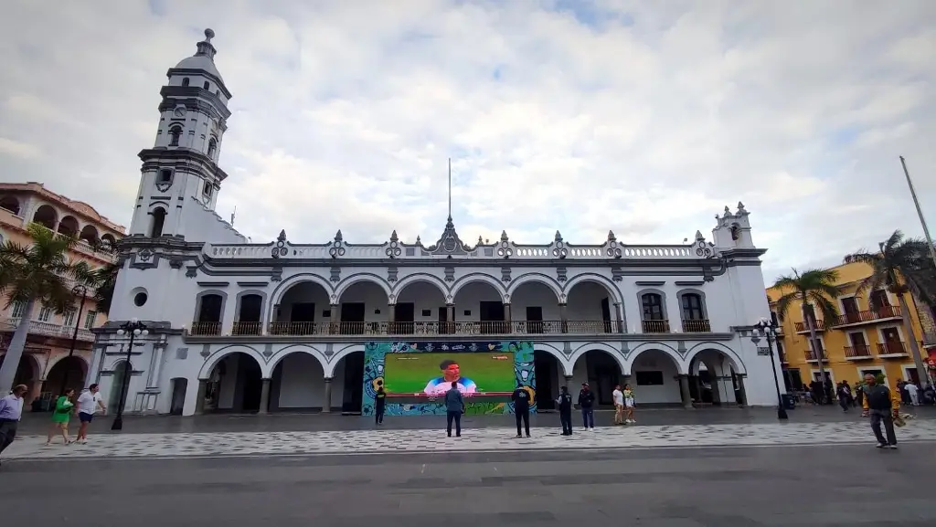 Imagen Colocan pantalla gigante para ver el Mundial Qatar 2022 en Veracruz