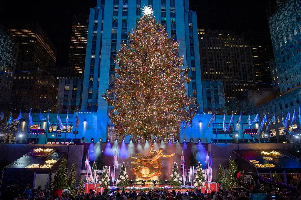 Imagen Así fue el encendido del árbol de Navidad del Rockefeller Center, en Nueva York