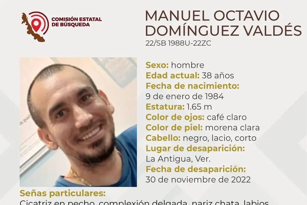 Imagen Desaparece hombre en La Antigua, Veracruz 
