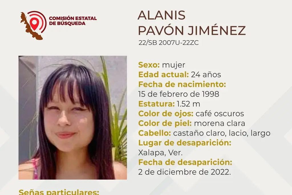 Imagen Piden ayuda para localizar a joven desaparecida en Xalapa, Veracruz 