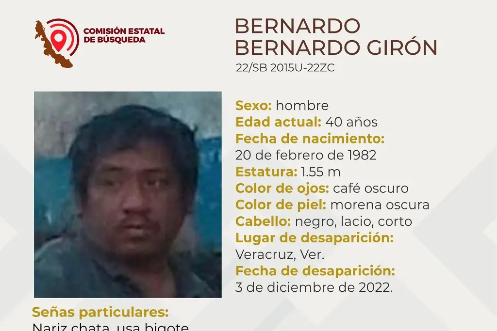 Imagen Piden ayuda para localizar a hombre desaparecido en la ciudad de Veracruz