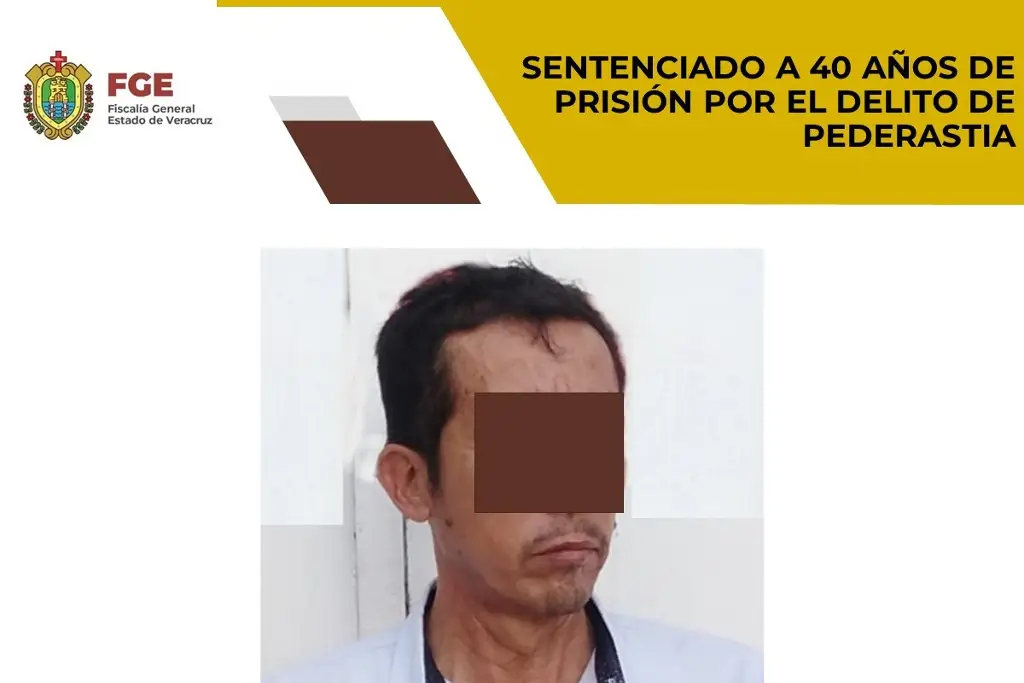 Imagen Lo sentencian a 40 años de cárcel por el delito de pederastia 
