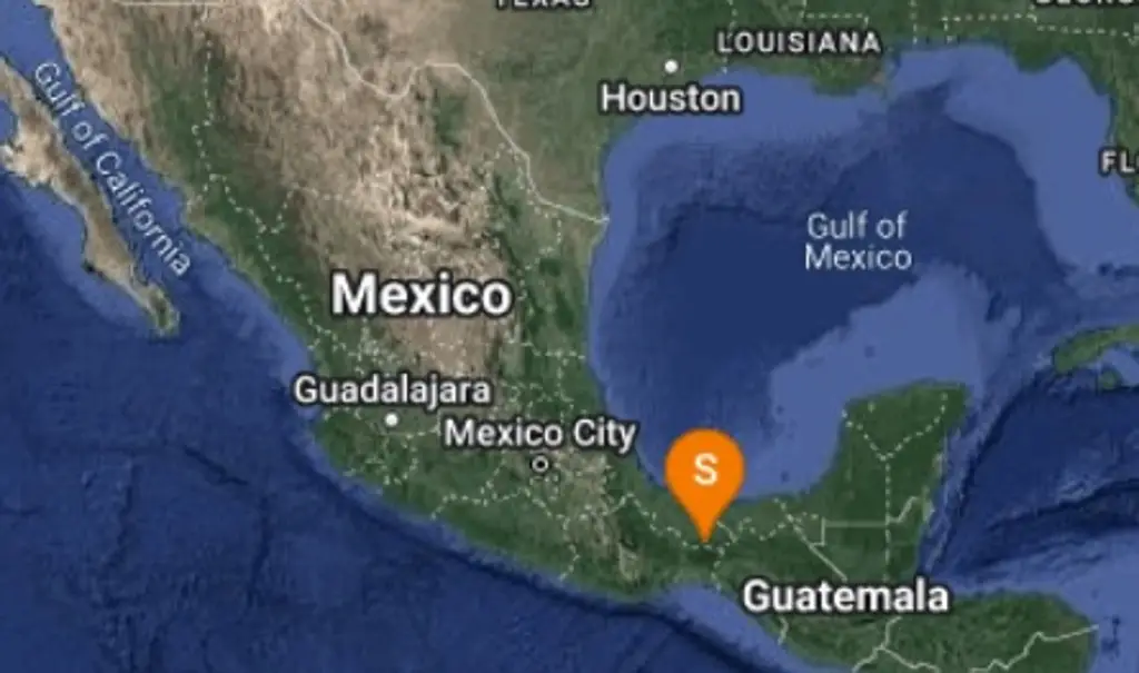 Imagen Se registra temblor al sur de Veracruz