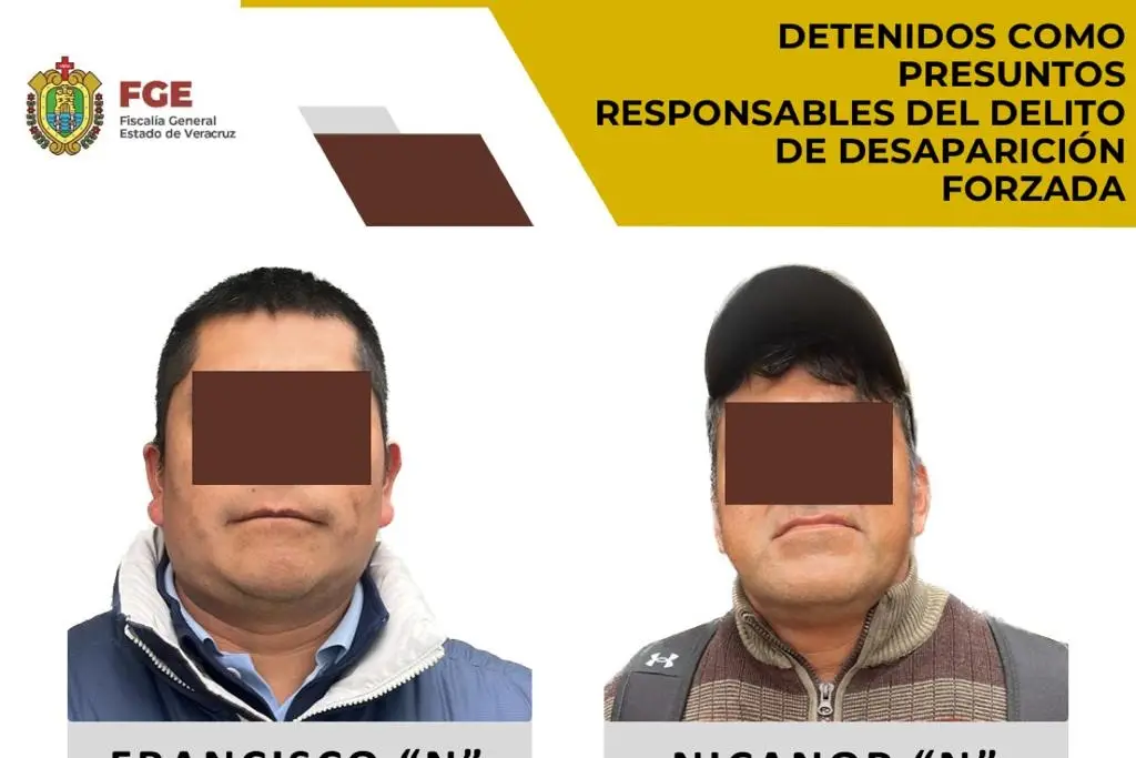 Imagen Detienen a policías de SSP Veracruz por el delito de desaparición forzada 