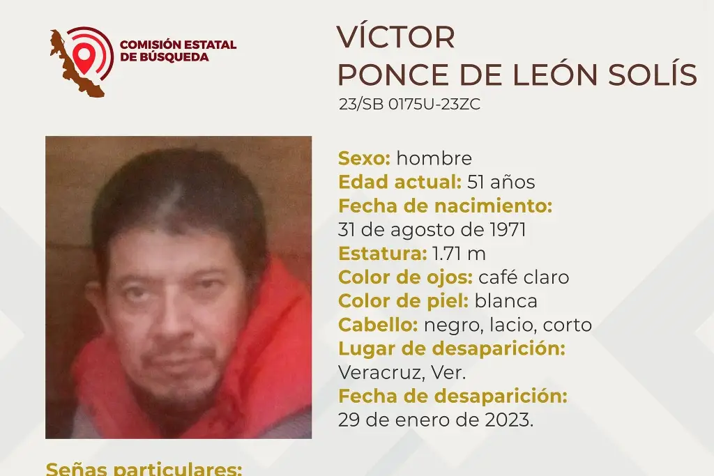 Imagen Piden ayuda para localizar a hombre desaparecido en el puerto de Veracruz 