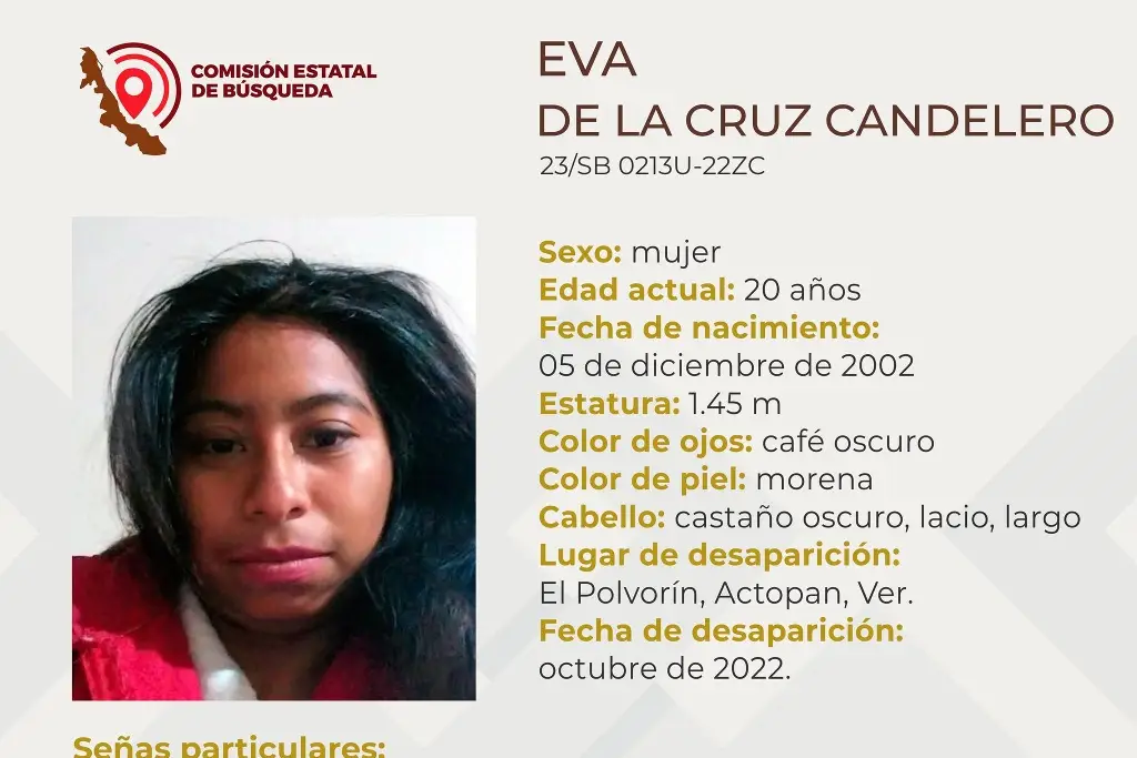 Imagen Desaparece joven mujer en zona centro de Veracruz