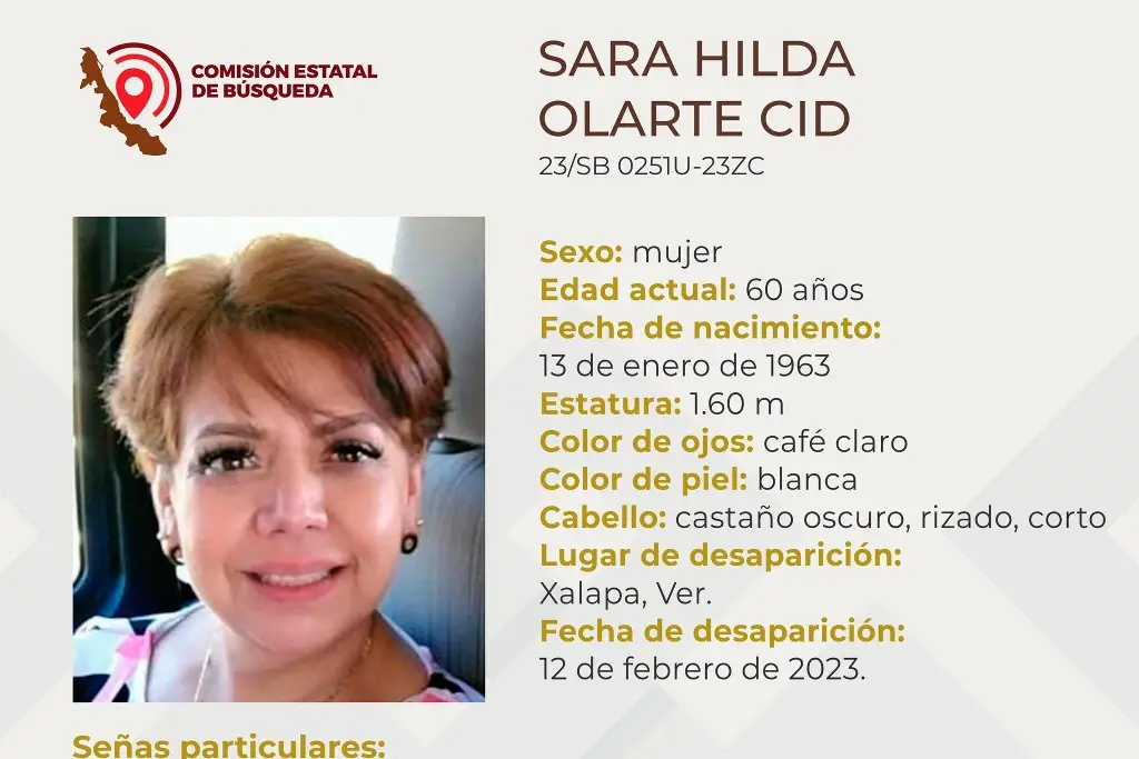 Imagen Desaparece mujer de la tercera edad en Xalapa 