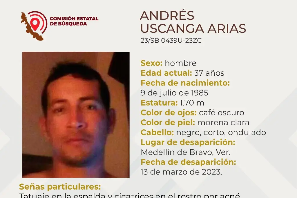 Imagen Piden ayuda para localizar a hombre desaparecido en Medellín de Bravo 