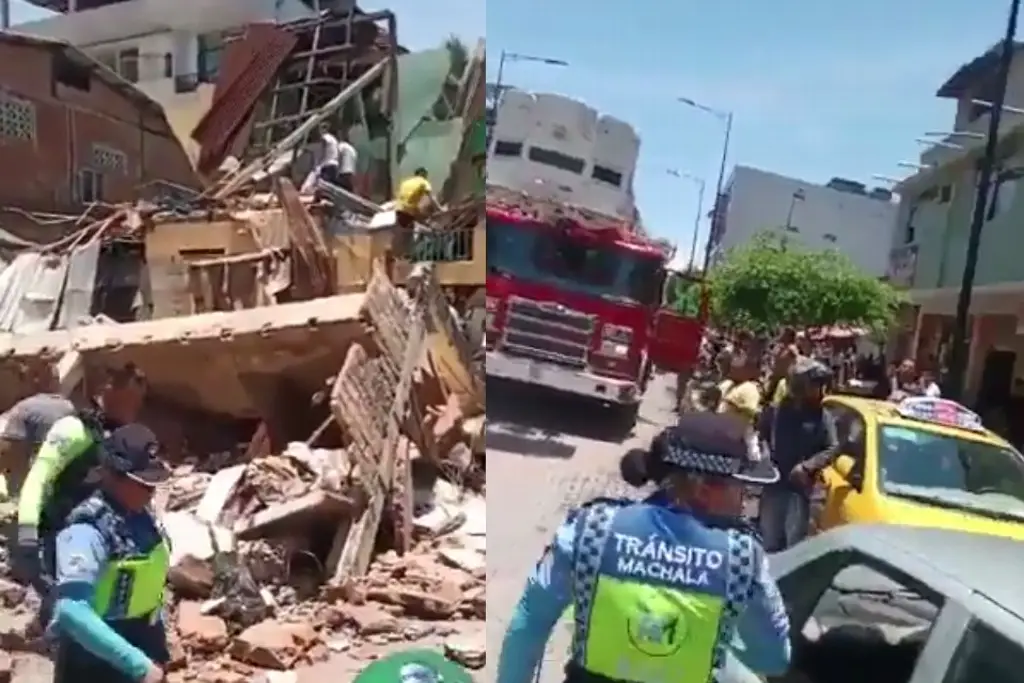 Imagen Suman 4 muertos y varios atrapados por sismo de magnitud 6.5 en Ecuador (+Video)
