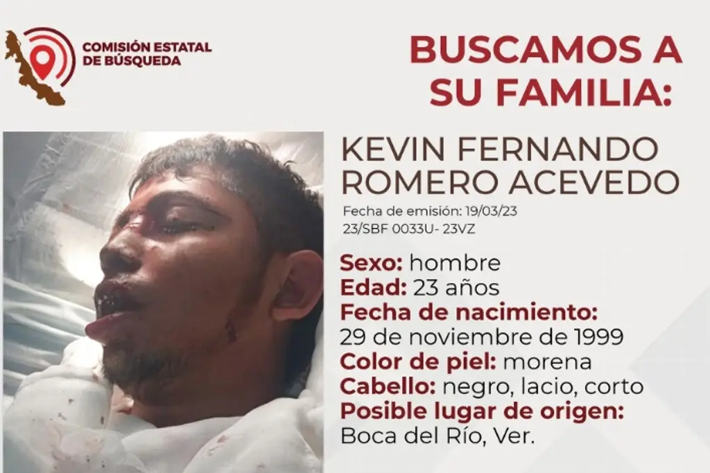 Imagen Buscan a la familia de Kevin, internado en hospital de Boca del Río, Veracruz