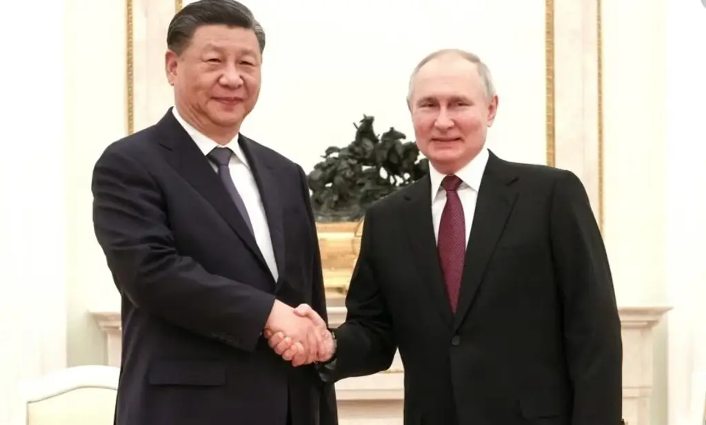 Imagen Putin recibe a Xi Jinping en medio de la guerra de Ucrania