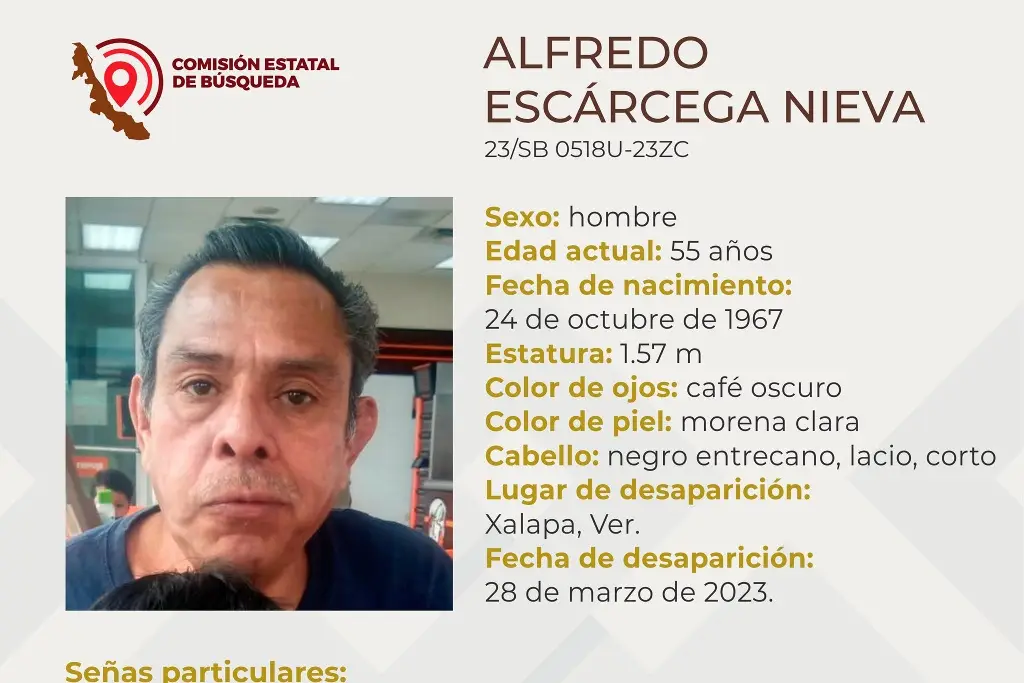 Imagen Piden ayuda para localizar a hombre desaparecido en Xalapa 