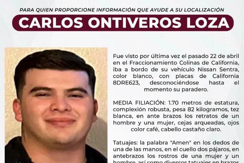 Imagen Hallan muerto a joven, hijo de exfiscal de Unidad de Desaparecidos de Tijuana