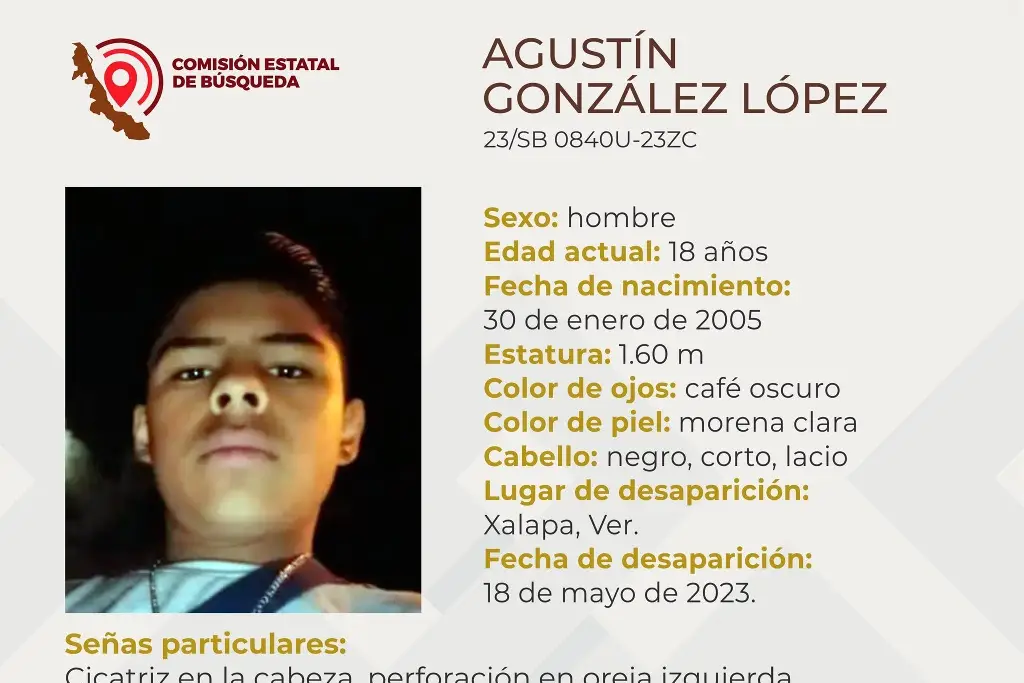 Imagen Desaparece joven en Xalapa; aquí sus características 