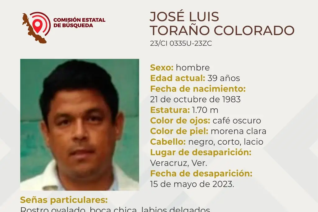 Imagen Piden ayuda para localizar a José Luis; desapareció en el puerto de Veracruz 