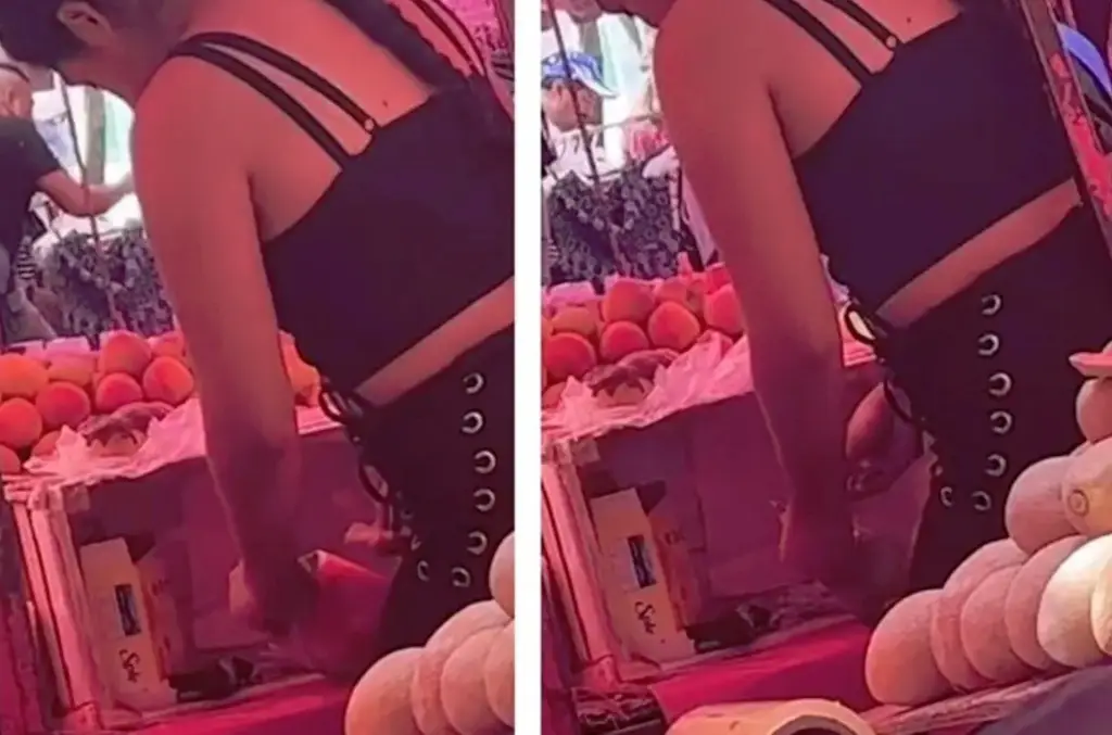 Imagen Captan a vendedora agregando endulzante a sandía (+Video)