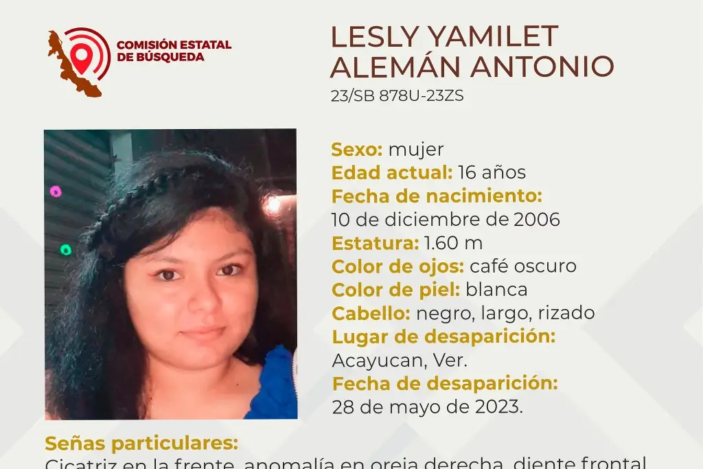 Imagen Desaparece menor de edad al sur de Veracruz; aquí sus características 