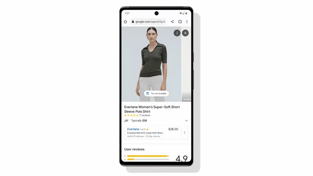 Imagen Google lanza un probador de ropa virtual con inteligencia artificial en su buscador