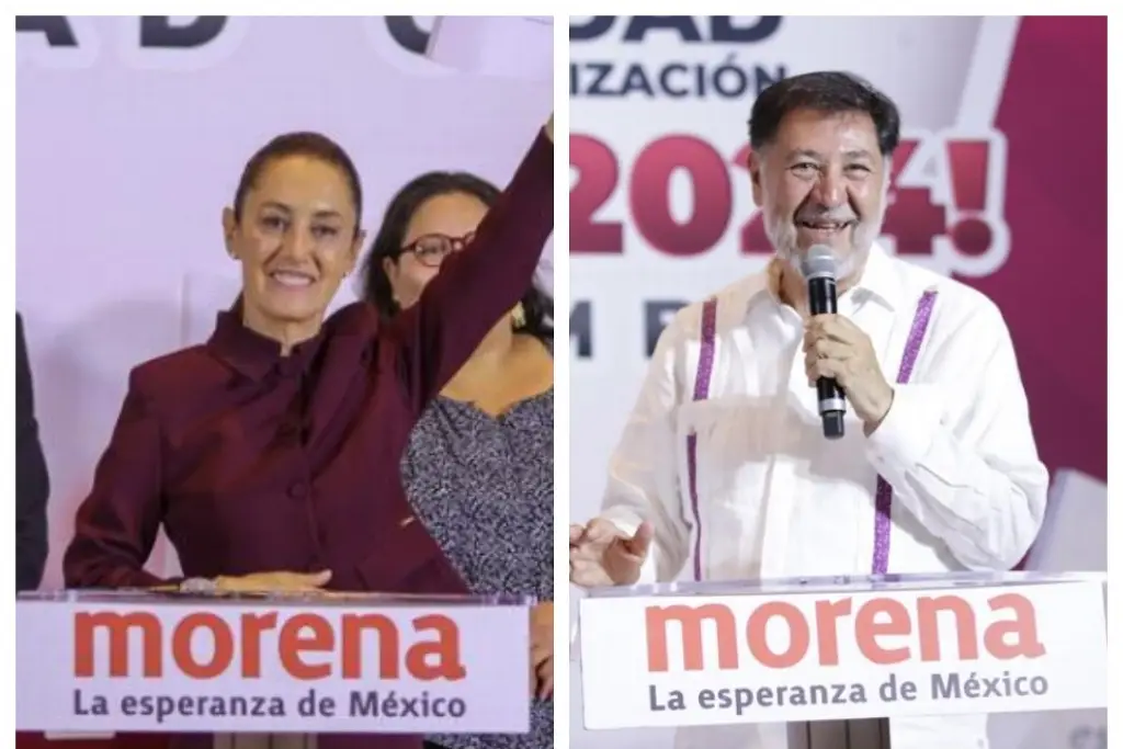 Imagen Sheinbaum y Noroña se registran como aspirantes de Morena a candidatura presidencial 