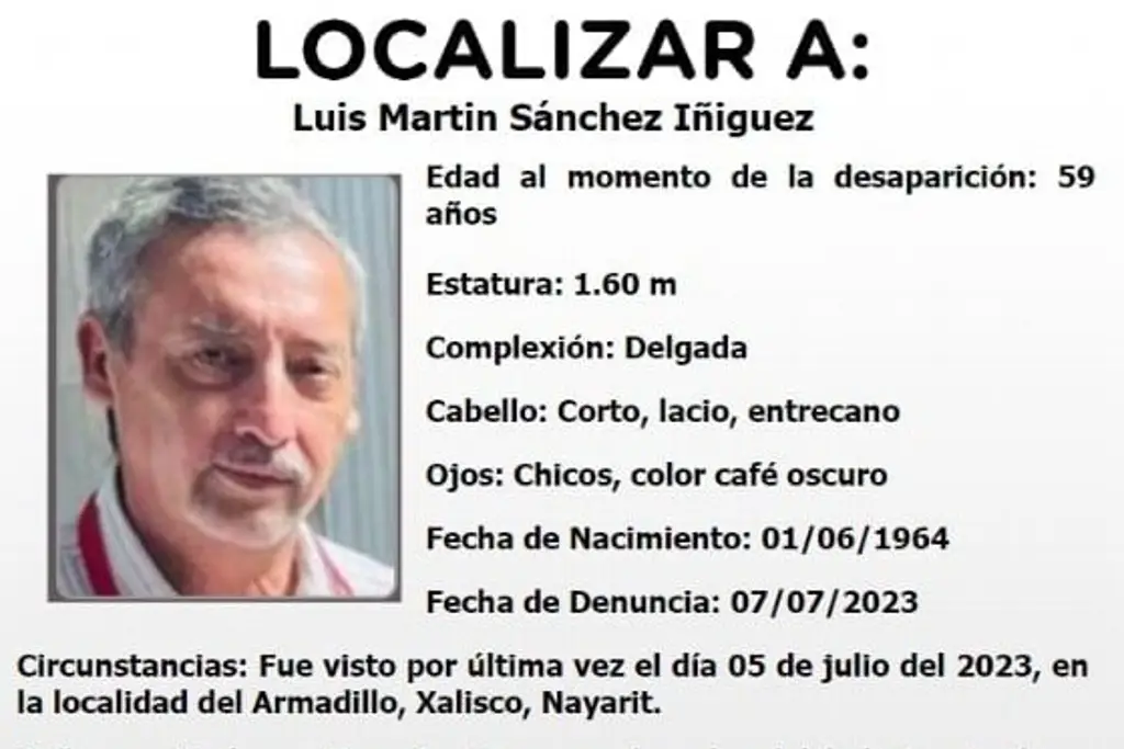 Imagen Denuncian desaparición del periodista Luis Martín Sánchez Íñiguez, en Nayarit