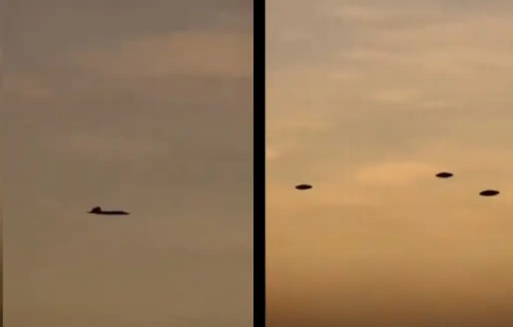 Imagen Polémica por supuestos ovnis aparentemente escoltados por avión de EU (+Video)