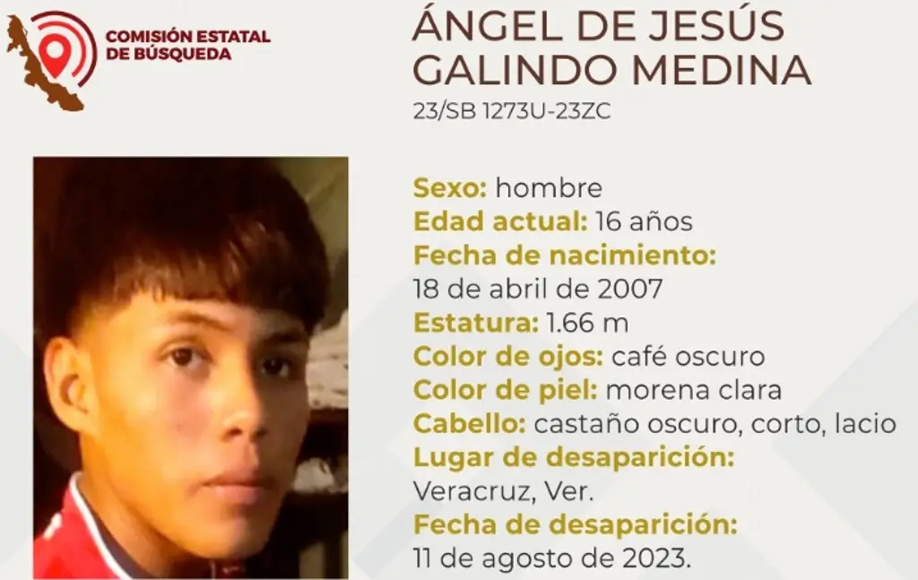 Imagen Buscan a adolescente de 16 años desaparecido en la ciudad de Veracruz