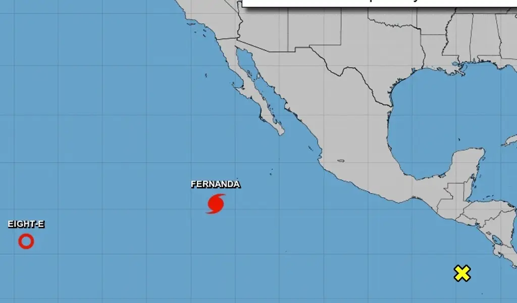 Imagen Prevén que Fernanda se intensificará a huracán categoría 2 este lunes