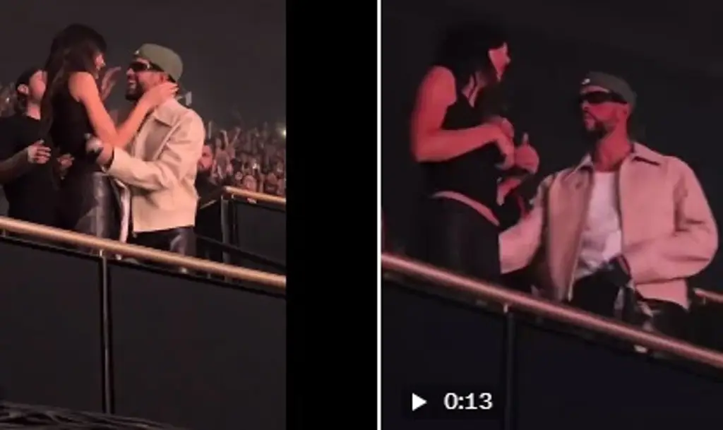 Imagen Kendall Jenner y Bad Bunny son captados cariñosos en concierto de Drake (+Video)