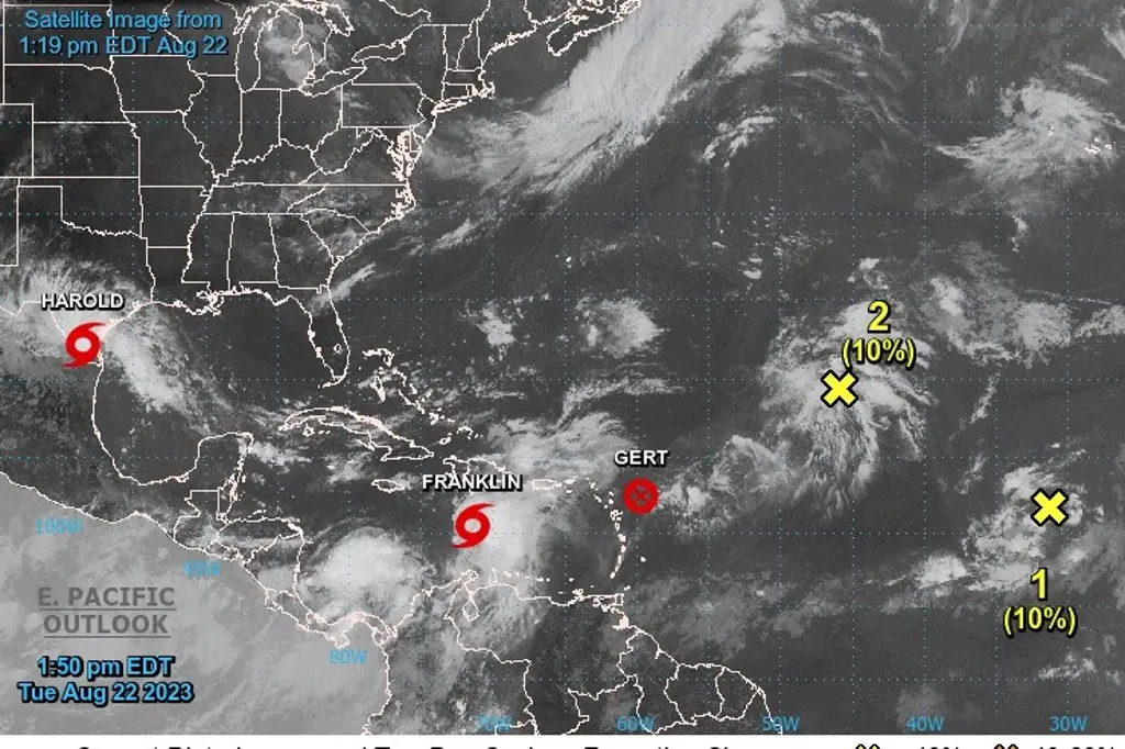 Imagen Tormenta tropical Harold se desplaza sobre frontera norte de México