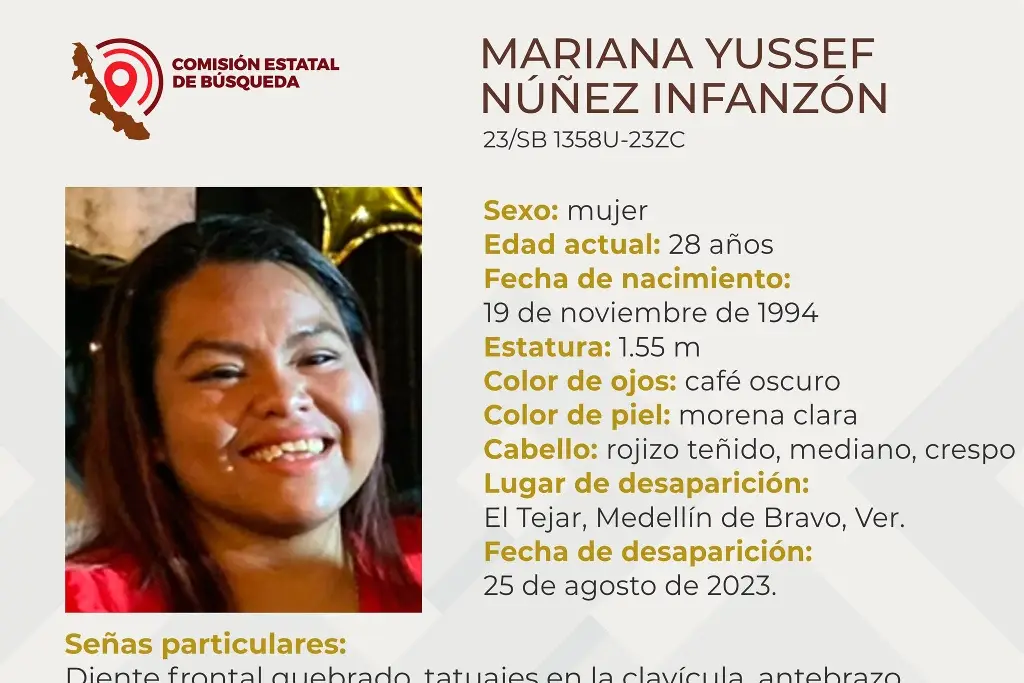 Imagen Ella es Mariana, tiene 28 años y desapareció en Medellín de Bravo