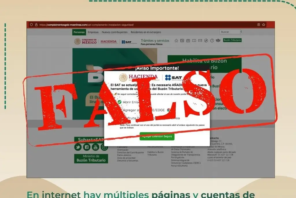 Imagen Alertan por página falsa del SAT; podría robar la identidad