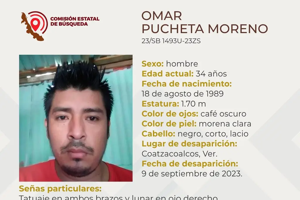 Imagen Piden ayuda para encontrar a hombre desaparecido al sur de Veracruz