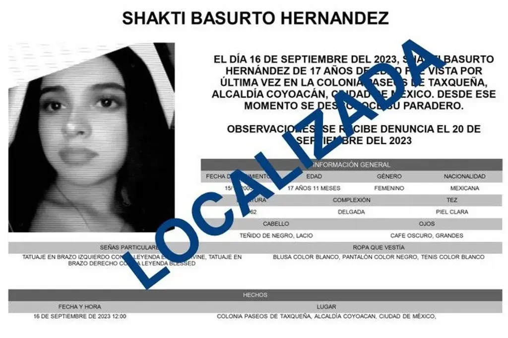 Imagen Localizan a Shakti Bazurto, joven de 17 años