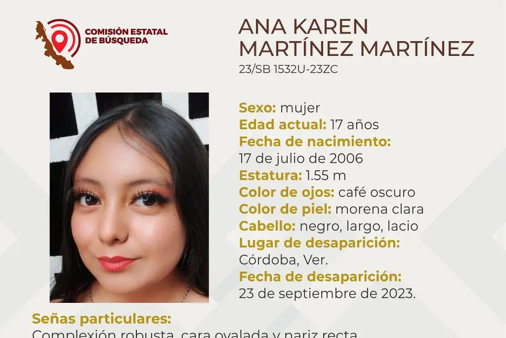 Imagen Menor de edad desaparece en Córdoba, Veracruz 