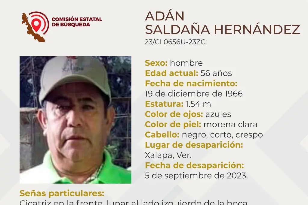 Imagen Piden ayuda para encontrar a hombre desaparecido en Xalapa, Veracruz