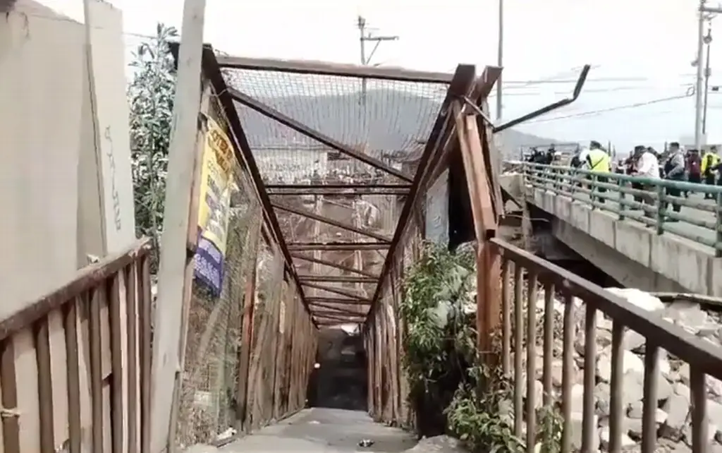 Imagen Al menos 13 heridos por colapso de puente peatonal en Edomex (+Video)
