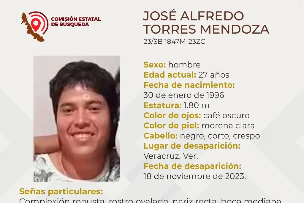 Imagen Piden ayuda para encontrar a joven desaparecido en el puerto de Veracruz 