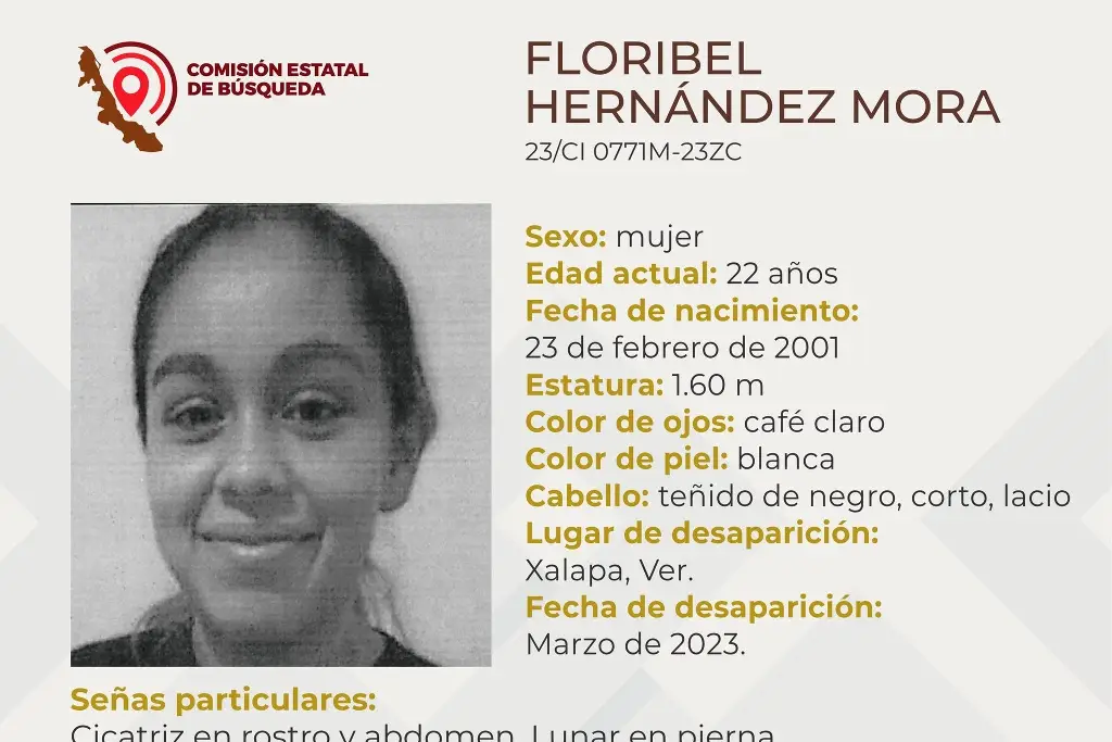 Imagen Ella es Floribel, tiene 22 años y desapareció en Xalapa 