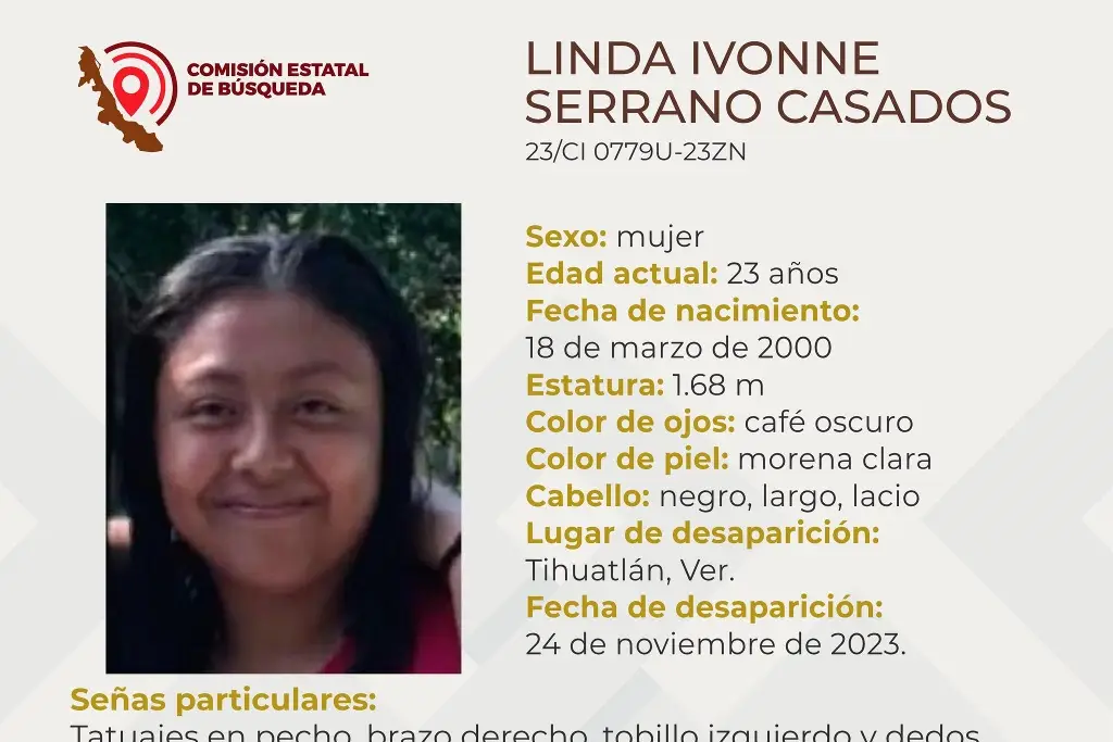Imagen Piden ayuda para encontrar a joven desaparecida al norte de Veracruz 