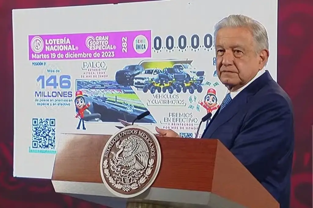 Imagen AMLO anuncia sorteo especial de la Lotería Nacional para el 19 de diciembre