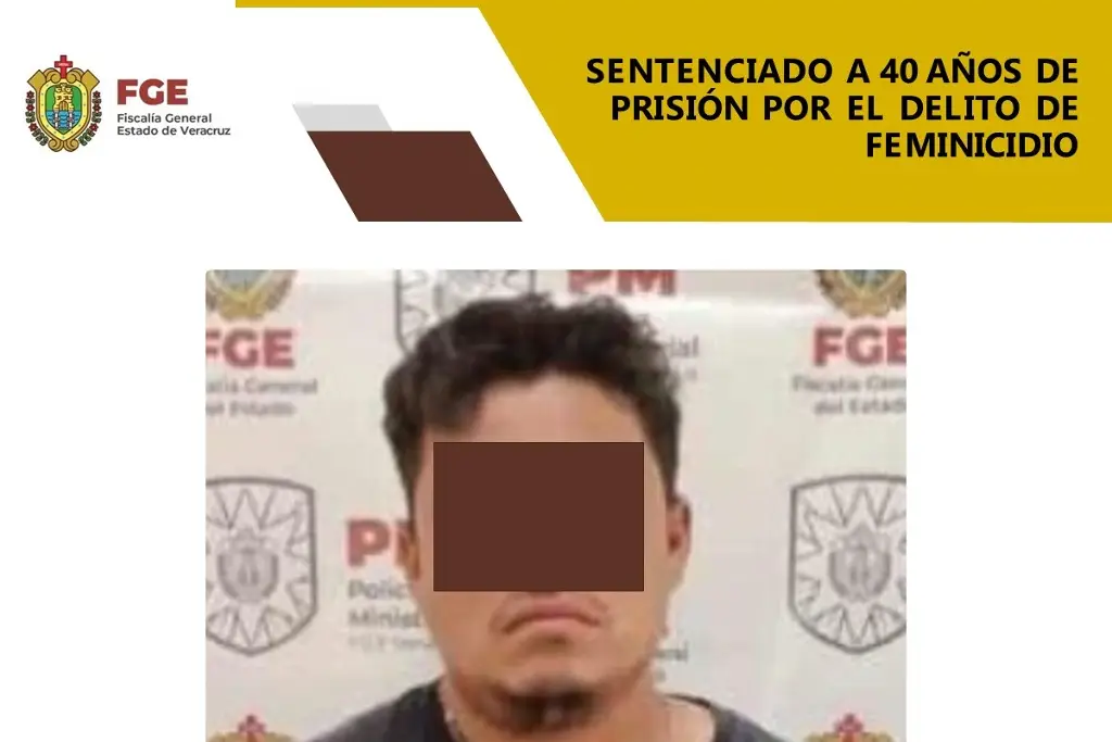 Imagen Lo sentencian a 40 años de cárcel por el delito de feminicidio en Cosamaloapan, Veracruz