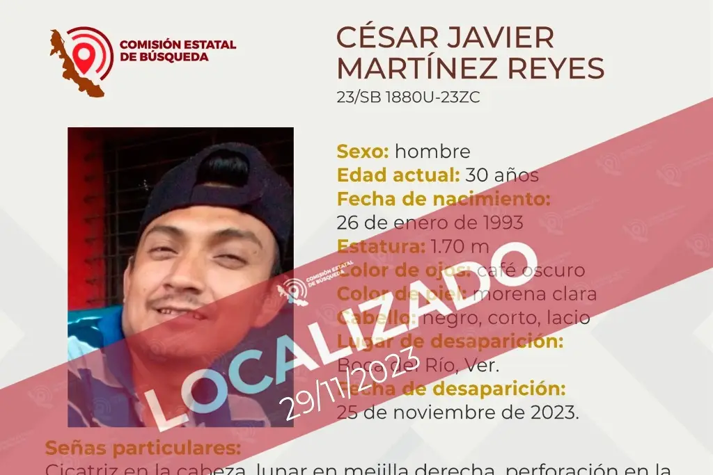 Imagen Localizan a hombre reportado como desaparecido en Boca del Río 