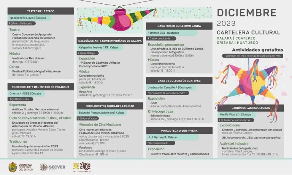 Imagen Presentan cartelera de actividades para cerrar el año con cultura en Veracruz 