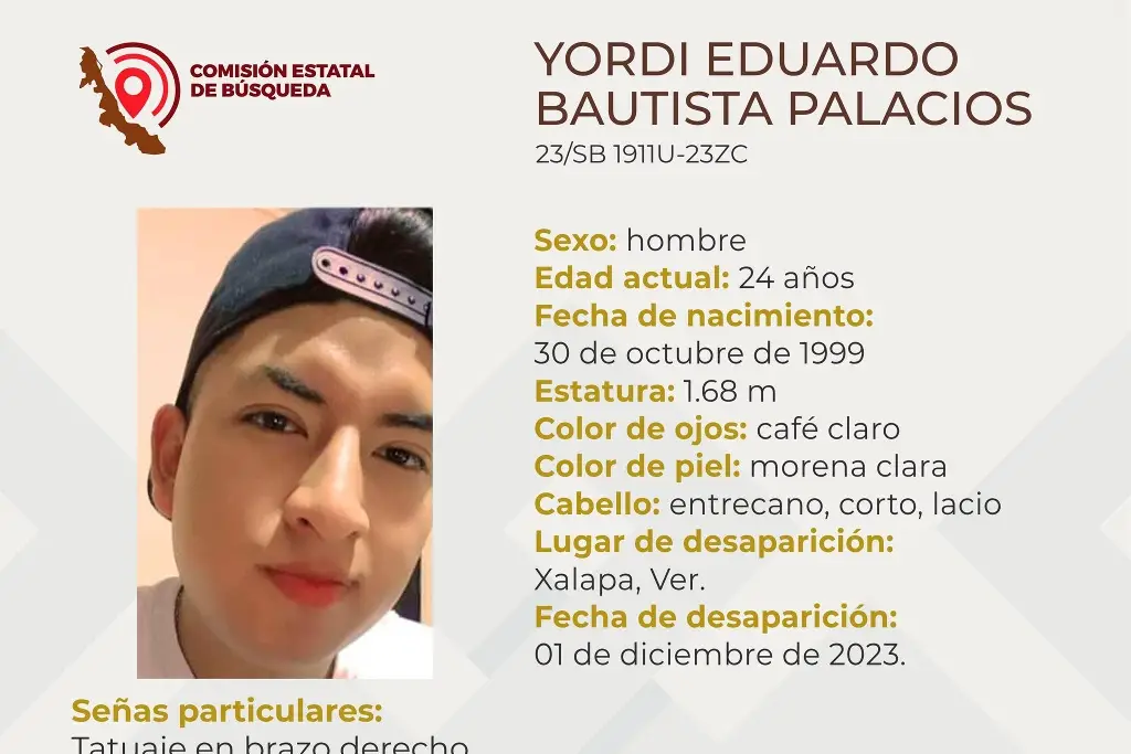 Imagen Joven desaparece en Xalapa, Veracruz; aquí sus características 