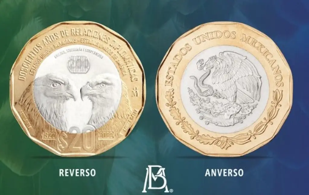Imagen Banxico emite moneda conmemorativa por 200 años de relación México-EU